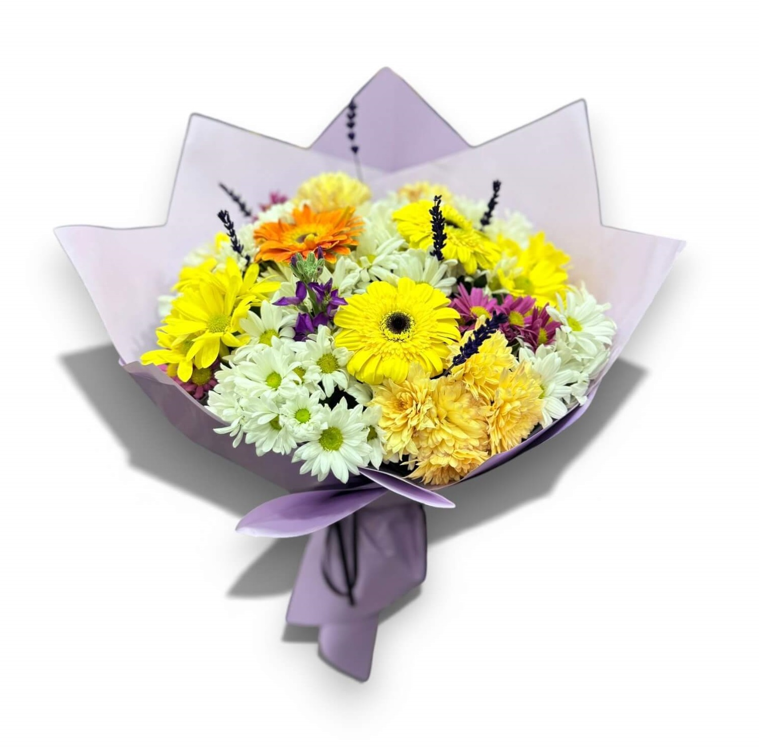 Enerjik Renkli Mevsim �i�ekleri Buketi G�steri�li